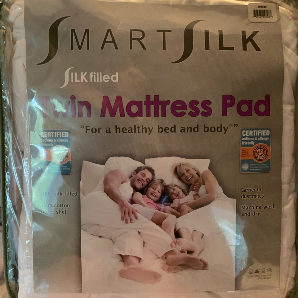 Twin Mattress Pad, 100% Cotton&Silk